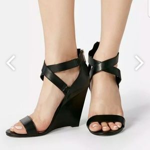 Black Wedge Sandal